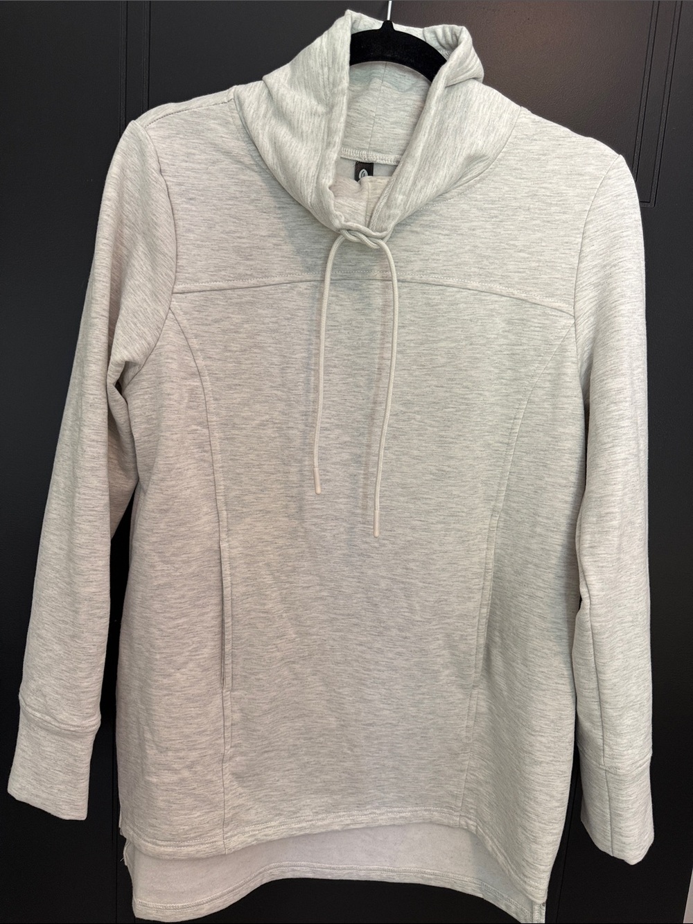 Cozy light gray Funnel Neck Women's Sweatshirt
